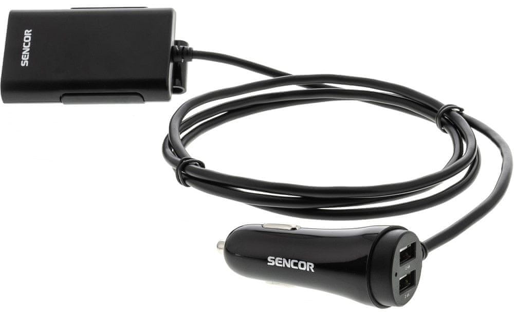 SENCOR SCH 360 Autonabíječka 4× USB / 9,6 A