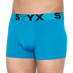 Styx Pánské boxerky sportovní guma nadrozměr světle modré (R969) - velikost 5XL