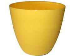 Plastkon Obal květináče ELLA 21 cm, žlutá matná MA245054