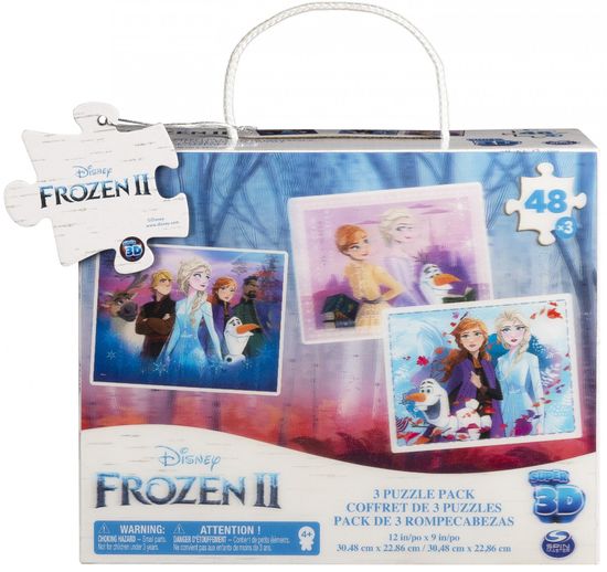 Spin Master Frozen 2 měnící se puzzle 3D 3 x 48 dílků
