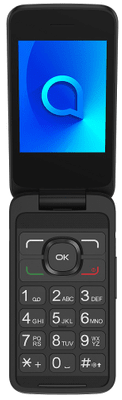 Alcatel 3025X, tlačítkový telefon, véčko, dlouhá výdrž baterie, malý, lehký, kompaktní, mobilní síť 3G