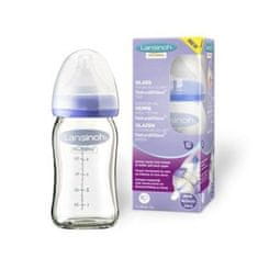 Lansinoh skleněná kojenecká láhev 160ml s NaturalWave TM savičkou (S)