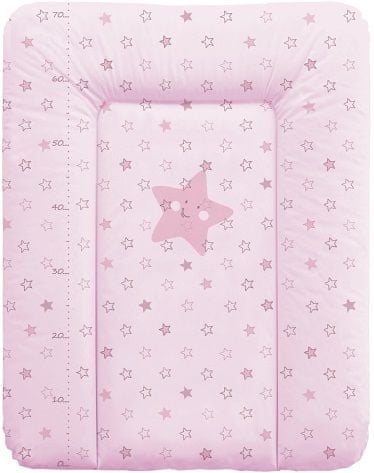 Ceba Baby Přebalovací podložka na komodu měkká 50 x 70 cm - Hvězdy růžová