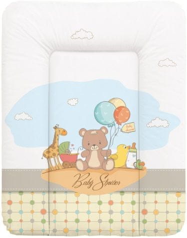 Levně Ceba Baby Přebalovací podložka na komodu měkká 50 x 70 cm - Medvídci s balónky