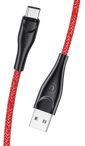 USAMS SJ395 U41 Braided Datový Kabel 2m Type C Red (EU Blister) (SJ395USB02)