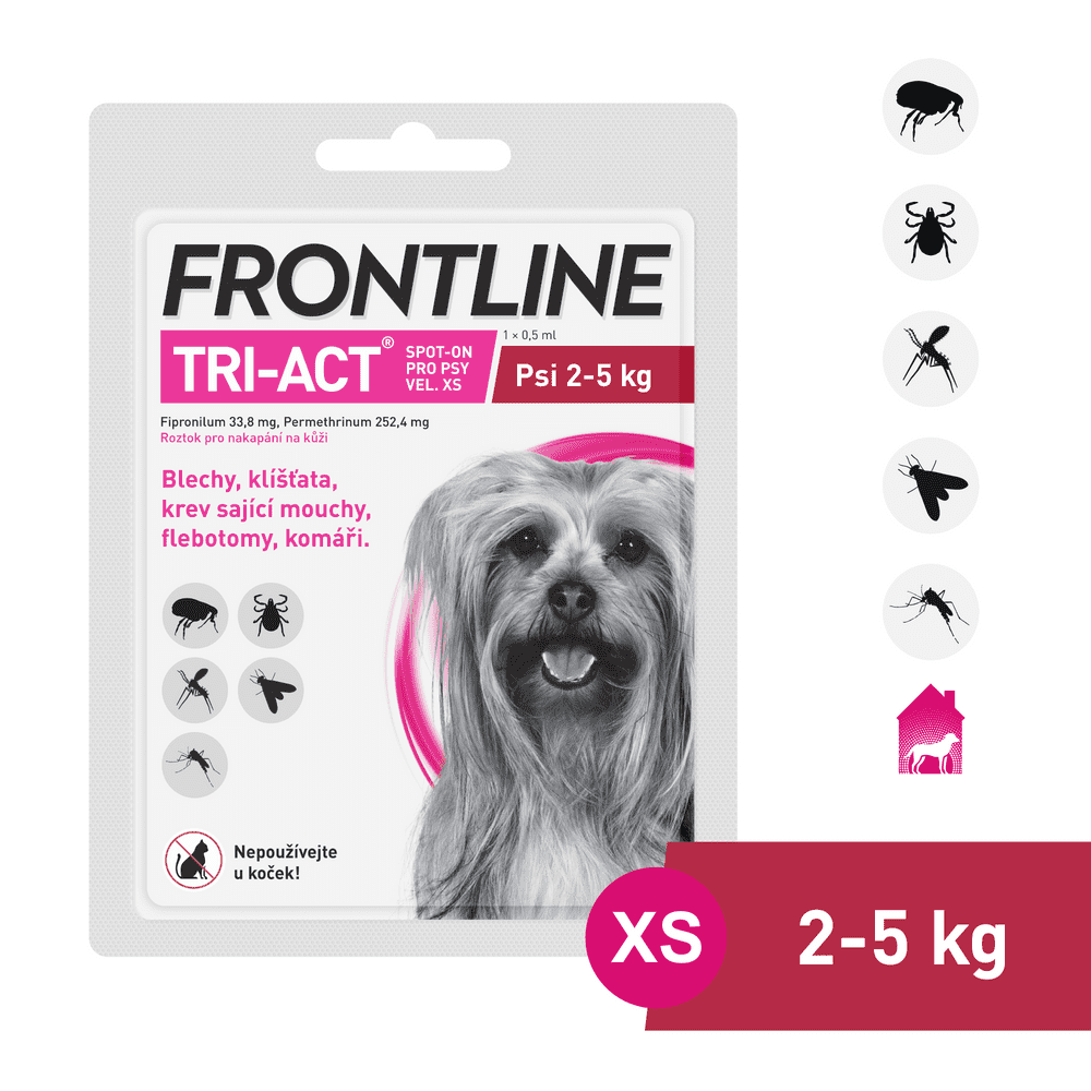 Levně Frontline TRI-ACT spot on Dog XS 0,5 ml