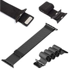 4wrist Ocelový milánský tah pro Apple Watch - Černý 38/40/41 mm