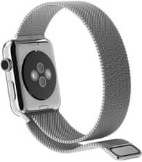 4wrist Ocelový milánský tah pro Apple Watch - Stříbrný 38/40/41 mm