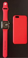 4wrist Silikonový řemínek pro Apple Watch - Červený 42/44/45/49 mm - S/M