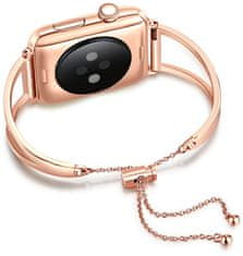 4wrist Nastavitelný ocelový tah pro Apple Watch - Růžové zlato 38/40/41 mm