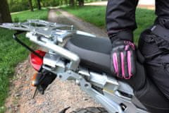 Cappa Racing Rukavice moto LADY kůže/textil dlouhé černá/růžová M
