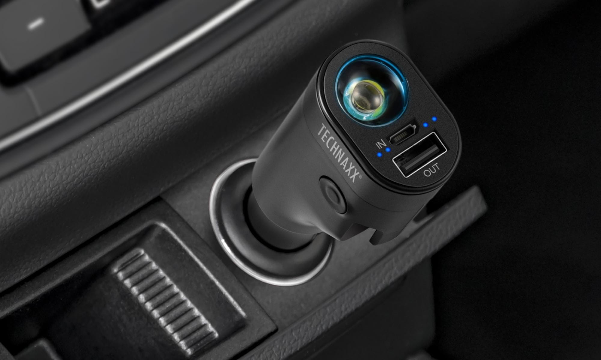 nabíječka do auta s bezpečnostní funkcí Technaxx 6v1 Safety Car Charger (4807) nabíječka powerbanka usb