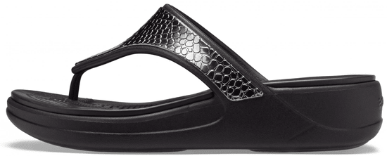 Crocs dámské žabky Monterey Metallic Wedge Flip (206303-0GQ)
