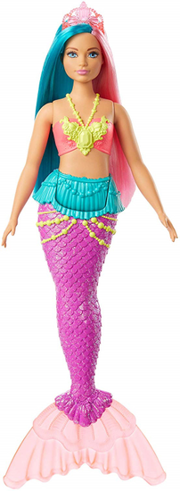 Mattel Barbie Kouzelná mořská víla vlasy tyrkysově-růžové