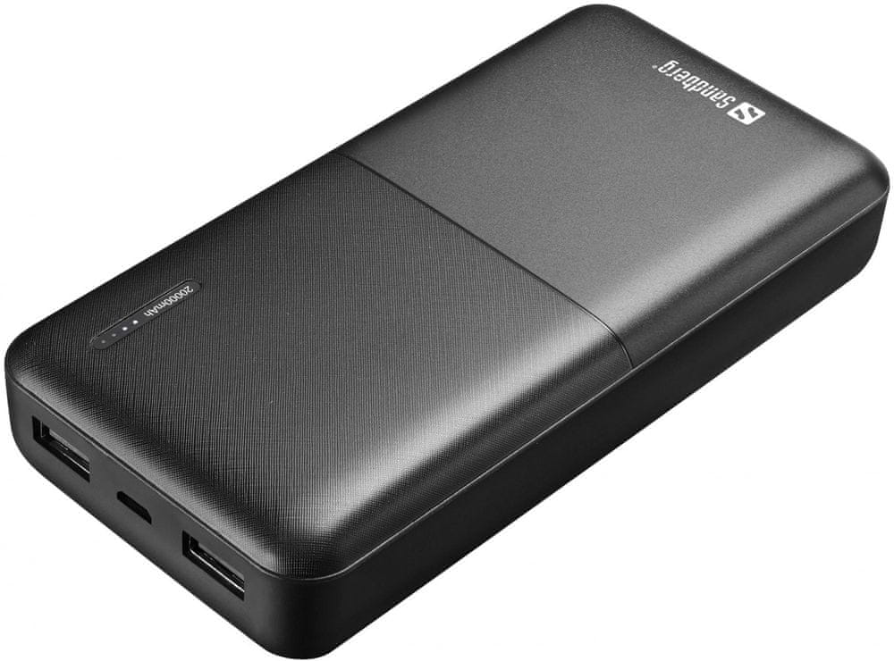 Sandberg Saver Powerbank 20000 mAh, 2x USB-A, černý (320-42)