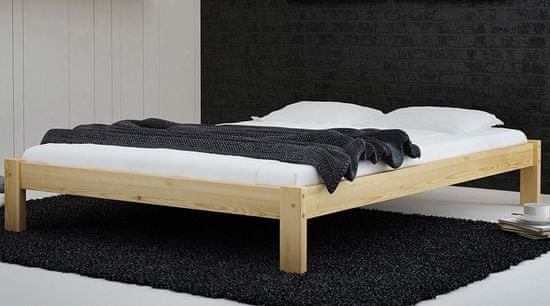 Importworld Dřevěná postel Naliano 120x200 + rošt ZDARMA - borovice