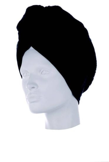 Möve Domácí froté turban na sušení vlasů, černý