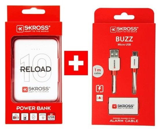 Levně Skross PROMO powerbanka Reload 10 + Alarm USB kabel zdarma, DN56-Promo