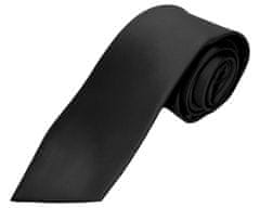 ORSI Kravata jednobarevná černá smuteční, šířka 9 cm