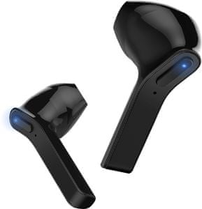 moderní bezdrátová Bluetooth 5.0 sluchátka maxell dynamics tws true wireless lehká malá příjemná pohodlná pecky do uší nabíjecí pouzdro 600 mah nabíjecí baterie 50 mah 5h výdrž na nabití měniče 14mm dynamický čistý zvuk moderní design mikrofon pro handsfree