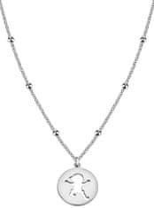 La Petite Story Ocelový náhrdelník s kuličkami Chlapeček LPS10AQL02