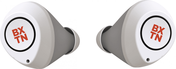 moderní bezdrátová Bluetooth 5.0 sluchátka dosah 10 m model buxton rei-tw 050 výkonné měniče 6 mm hifi dsp jedinečný zvuk mikrofon pro handsfree nc rušení šumů výdrž 6 h na nabití nabíjecí pouzdro 380mah akumulátor příjemná v uších hmotnost jen 7 g odolná potu a prachu vhodná na sport
