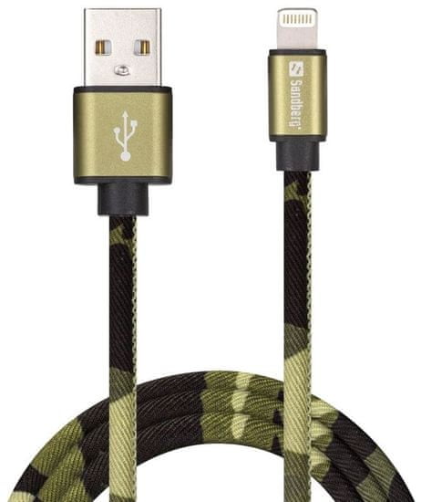 Sandberg USB do Lightning kabel, SYNC + CHARGE, 1 m 441-13, kamufláž