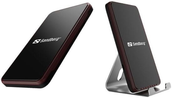 Sandberg Wireless Charger Alu Dock 10 W bezdrátová nabíječka Qi 441-07