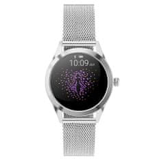 NEOGO SmartWatch Glam, dámské chytré hodinky, stříbrné/kovové