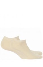 Gemini Hladké dámské bambusové ponožky se silikonem bílá 39/42