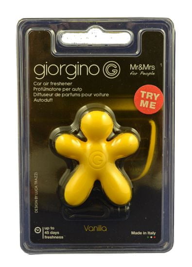 Mr&Mrs Fragrance Giorgino Vanilla (Yellow) vůně do auta