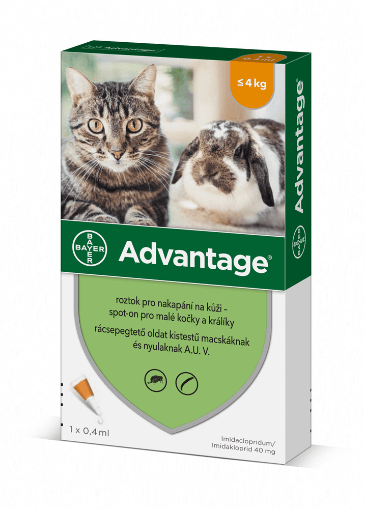 Levně Bayer ADVANTAGE Spot-on Cat 4x0,4ml (pro kočky do 4kg)
