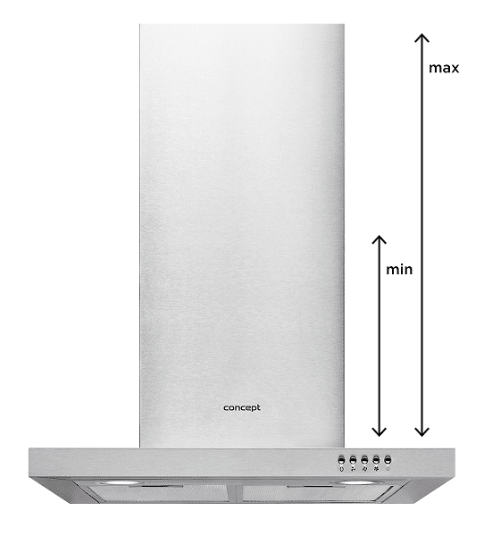  Komínový odsavač par Concept OPK2760ss nastavitelná výška