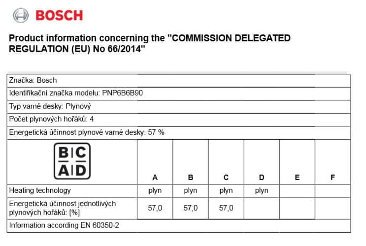 Bosch plynová varná deska PNP6B6B90