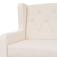 shumee 2dílná sedací souprava textilní čalounění krémově bílá