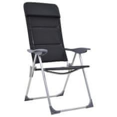 Vidaxl Kempingové židle z hliníku 2 ks 58 x 69 x 111 cm černé