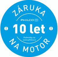 Philco prodloužená záruka 10 let na motor