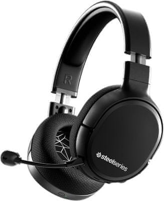 Sluchátka SteelSeries Arctis 1 Wireless (61512) 40mm měniče,  čistý zvuk, výšky, herní headset