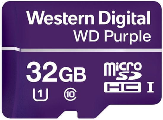 Western Digital Micro SDHC Purple 32GB 100 MB/s UHS-I U3 (WDD032G1P0A)