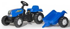 Rolly Toys Šlapací traktor Rolly Kid s vlečkou modrý