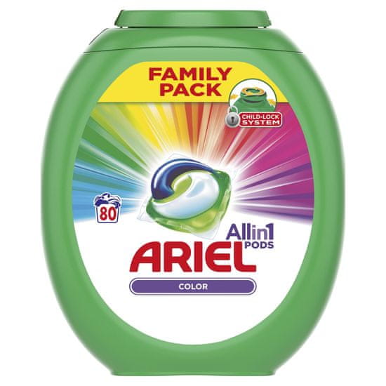 Ariel Color Kapsle Na Praní Prádla All In 1 80 Praní
