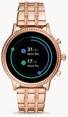 Chytré hodinky Fossil Gen5 Julianna HR, elegantní, designové, vodotěsné, GPS, měření tepu, spálené kalorie, monitorování spánku