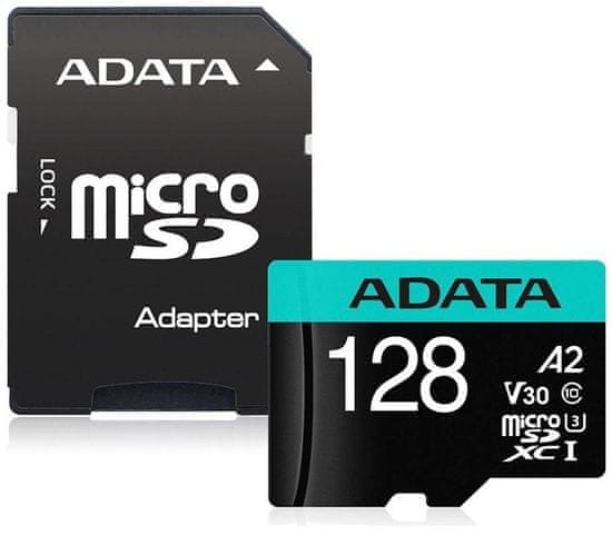 Adata MicroSDXC 128GB U3 V30S + adaptér (AUSDX128GUI3V30SA2-RA1)