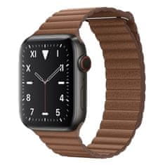 BStrap Leather Loop řemínek na Apple Watch 38/40/41mm, Brown