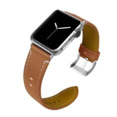 BStrap Leather Italy řemínek na Apple Watch 42/44/45mm, Brown