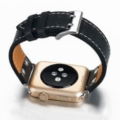 BStrap Leather Sport řemínek na Apple Watch 42/44/45mm, Cofee