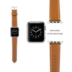 BStrap Leather Italy řemínek na Apple Watch 42/44/45mm, Brown