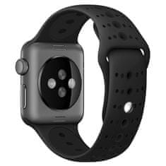 BStrap Silicone Sport řemínek na Apple Watch 38/40/41mm, Black