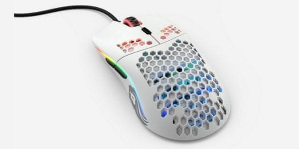 Herná myš Glorious Model O, 6 tlačidiel, makrá, ergonómia, RGB podsvietenie, 12 000 DPI, PixArt PMW3360 Omron