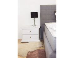 KONDELA Elegantní noční stolek PARIS 70301, bílá
